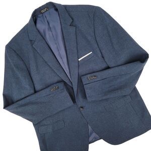 Coofandy Mens Navy Blue Double Vented 1-Button Sports Blazer Jacket XXL NWOT